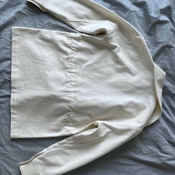 Amour Vert Rylee Organic Cotton Utility Jacket in Ivory, XS - Picture 3 of 7